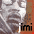 Pixelated static icon featuring a stylized face with white highlights and brown tones, bordered by red lines on the right side, with "jimi" text in black lowercase letters at the bottom-right corner.