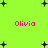 Bright green background with scattered black plus signs and four instances of pink text reading "Olivia" in pixelated font.