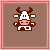 Pixel art cow icon with brown and white coloring, pink nose, and horns; one version includes "Moo!" text below.