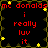 Pixelated red text on black background with yellow star-like accents arranged in a pattern