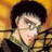 A 48x48 pixel buddy icon split into two frames showing a character with dark hair and yellow background on the left, and text "Anime IM" and "c0m" on black background on the right.