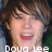 A pixelated image of a person with brown hair and closed eyes, showing text overlays that change across frames.