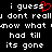 Pixelated text on black background with red heart symbol replacing 'i guess' in repeated lines.
