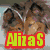 A four- of pixelated dog images with overlaid text: top-left shows two dogs with brown curly fur, top-right features two dogs in blue collars, bottom-left displays a black-and-white dog, and bottom-right is empty
