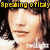 Four- of a woman's face with yellow pixelated text overlays, each showing distinct facial expressions and text
