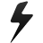 Black lightning bolt symbol on solid light gray background, rendered in pixelated style with gradient shading.