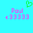 Pixelated cyan background with pink text 'Paul' and '33333', green heart symbol above, static image.