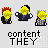 Animated sequence showing character icons with yellow hair and dark clothing, transitioning through multiple states including static poses, fire effects, and a large brown mushroom-shaped explosion.
