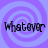 Four identical display the word 'Whatever' in pixelated black text over a purple spiral background with light blue accents