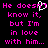 Pixelated text in bright pink on black background with a white heart symbol replacing the 'o' in "doesn't".