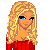 Two pixelated female figures in red tops with text below; left figure has blonde hair, right brown hair.