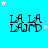 identical pixelated text icons on a cyan background, each surrounded by white and light blue stars that shift position across frames