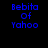 Blue pixelated text reading "Bebita Of Yahoo" repeated in a on black background