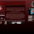 Dark pixelated scene with red and brown tones, featuring a central rectangular shape flanked by lighter elements on the left and right.