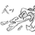 Static 50x50 pixel buddy icon featuring a grayscale stick figure with multiple limbs and abstract shapes on white background.