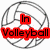 six showing a volleyball graphic, a person on a beach, and text phrases on colored backgrounds