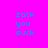Pixelated text 'zack you suck' on bright pink background with green rectangular overlays in different positions across four views.