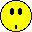 Four yellow circular icons with black outlines arranged in a , each displaying distinct facial expressions including neutral, smiling, winking, and sunglasses-wearing