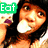 A four- shows a person with dark hair blowing a large bubblegum bubble, with text overlays changing in each