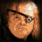 Pixelated showing a character with an eyepatch, multiple eye-shaped objects, and glowing light effects