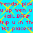 Pixelated text repeats across a bright blue background with yellow crisscross lines, showing red and pink lettering in multiple instances of 'trends: pick u up wen uu up wen u fall..BFFs: fall..BFFs: trip u in th 1st place<3'