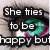 six showing a close-up of an eye with green and purple irises, overlaid with text about emotional distress