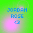 Green background with blue text 'JORDAN ROSE' and '<3' in pixelated font, featuring pink light effects that shift position across frames.