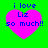 Four identical pixelated pink hearts on a bright green background, each containing blue text reading "i love Liz so much!!" with a slight variation in text alignment.