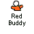 Pixelated cartoon figure with white head and colored shirt in , each labeled with color name below