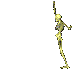 Animated contact sheet of a yellow stick figure performing various motion sequences against a gray background.