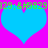 Two blue hearts on a pink background with green text reading "29; &amp; 9829" at the top.