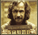 Animated sequence showing a pixelated figure with long hair and mustache, alternating between text overlays 'Harry Potter' and partial name elements.