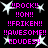 Black background with repeated pink text phrases and white starbursts in a