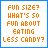 identical pixelated text with orange and blue lettering on white background, each displaying "FUN SIZE? WHAT'S SO FUN ABOUT EATING LESS CANDY?"