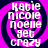 A static image with a bright pink spiral background and white text reading "Katie Nicole Noelle Get Crazy" in stacked lines.