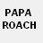 A 4-frame animated contact sheet showing a person in various poses with bold text "PAPA ROACH" on the left side of the first frame.