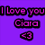 Purple background with pink pixelated text reading 'I Love you Ciara' and a heart symbol below.