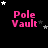 Black background with pink 'Pole Vault' text and scattered white/grey stars; animation shows star positions shifting across frames.