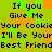 Pixelated text repeats 'If you Give Me Your Cookie I'll Be Your Best Friend' across a green and orange checkered background in a static image.