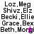 Pixelated text lists names in two with a pink star over 'Morgi' on the right side of each