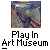 Animated icon shows red figure with white head performing actions against 'The Scream' background, text 'Play In Art Museum' below.