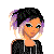Pixel art contact sheet showing three character frames with text overlay reading "Sorry I Can't Be Perfect" on a dark background.