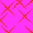 A static image of a repeating pattern with overlapping red diamond shapes on a bright pink background.