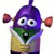 Pixelated character with purple head, green neck, yellow torso, and red arms in a static pose.