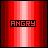 Pixel art with red striped background; four display text and a character in red attire holding a bell
