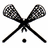 Pixelated icon shows crossed lacrosse sticks with a ball on white background, blue with text "Skywalkers Lax 2011 #60" on right