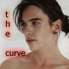 A four- shows a person's face, lips, and hand with overlaid text fragments reading 'the curve', '*LIPS*', 'of his', and 'rewrites history'