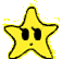 Two yellow star-shaped icons with black outlines and pixelated faces, one facing left, the other right.