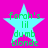 A light blue star on a bright pink background with green text reading "farah's lil dumb blonde" in four identical frames.