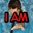 A pixelated image with red text over a blue background showing repeated figures of a person in various poses.